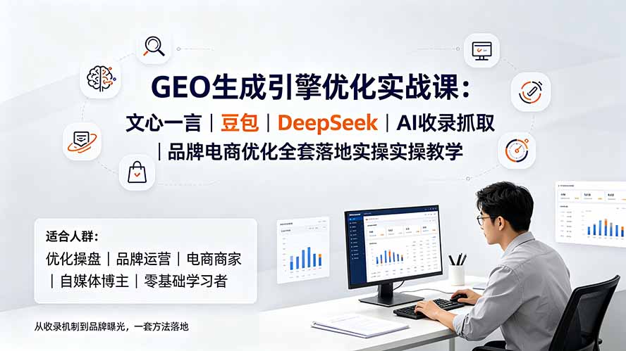 （19456期）GEO生成引擎优化实战课：文心一言｜豆包｜DeepSeek｜AI收录抓取｜品牌电商优化全套落地实操教学-小二项目网