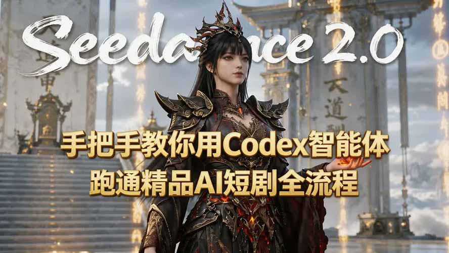（19507期）手把手教你用Seedance2.0+Codex智能体跑通精品AI短剧全流程（附3种skill技能）-小二项目网