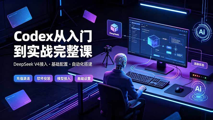 （19257期）Codex从入门到实战完整课｜充值·安装·接入DeepSeek，记忆·插件·Skill·CLI·MCP全拆解-小二项目网