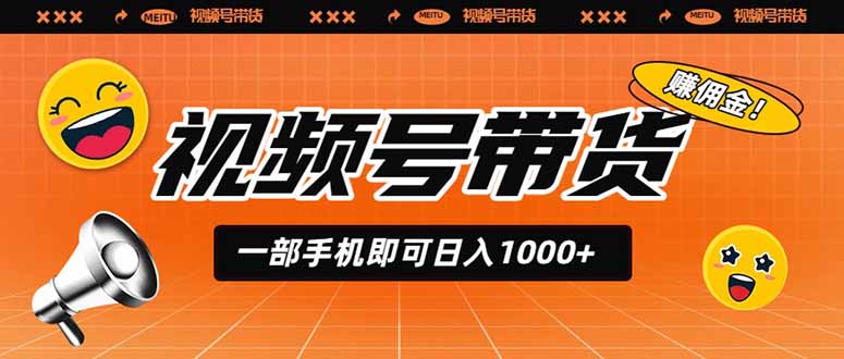 （19366期）视频号带货，一部手机即可日入1000+，无人直播玩法轻松躺赚带货佣金-小二项目网