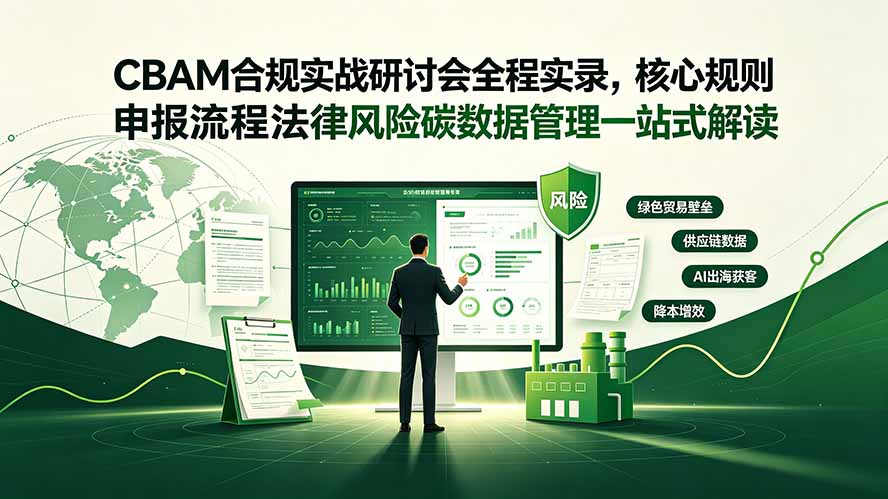 （19235期）CBAM合规实战研讨会全程实录，核心规则申报流程法律风险碳数据管理一站式解读-小二项目网
