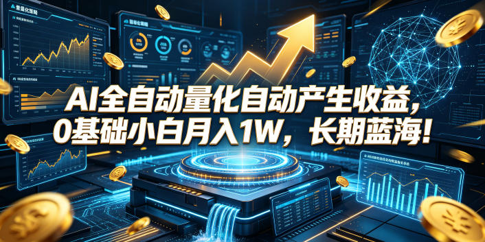 AI全自动量化自动产生收益,0基础小白月入1W,长期蓝海!【揭秘】-小二项目网