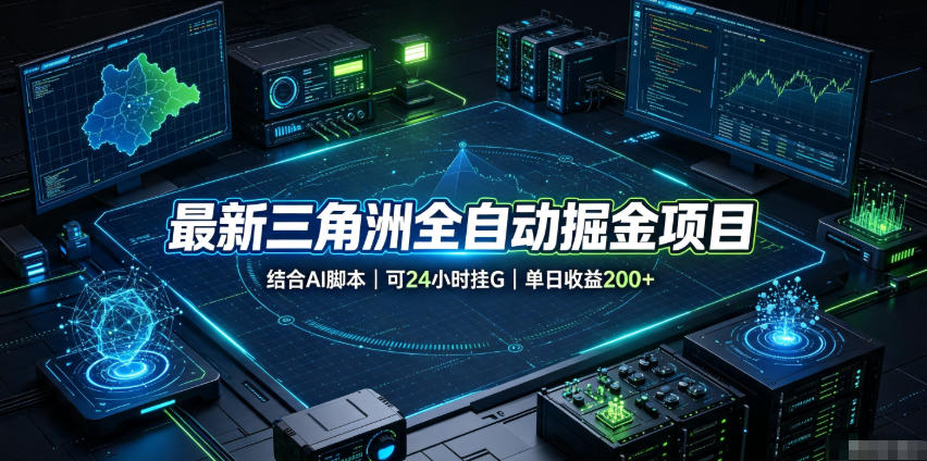 最新三角洲全自动掘金项目，结合AI脚本，可24小时挂G，单日收益200+【揭秘】-小二项目网