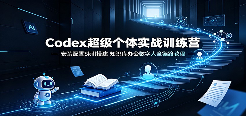 Codex超级个体实战训练营：安装配置Skill搭建，知识库办公数字人全链路教程-小二项目网