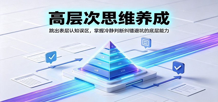 高层次思维养成：跳出表层认知误区，掌握冷静判断纠错避坑的底层能力-小二项目网