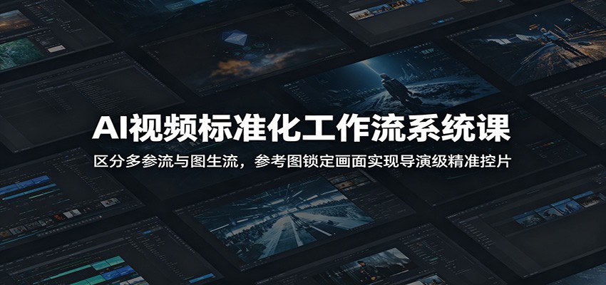 AI视频标准化工作流系统课：区分多参流与图生流，参考图锁定画面实现导演级精准控片-小二项目网