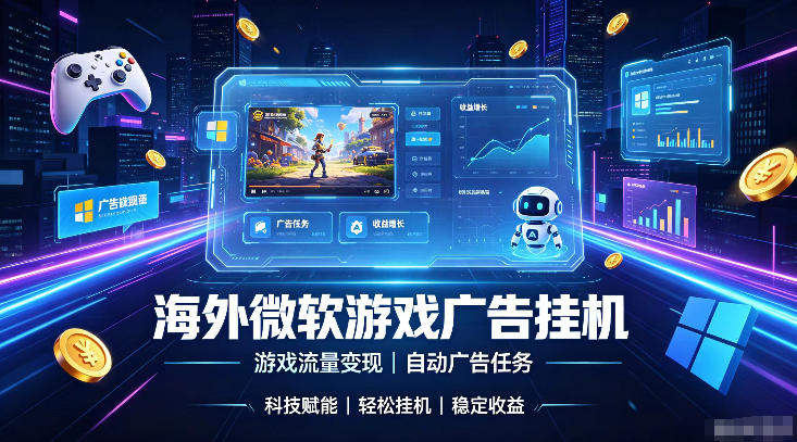 海外游戏广告自动挂G，轻资产海外副业风口，单设备稳定产出500+【揭秘】-小二项目网