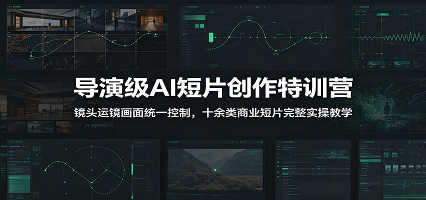 导演级AI短片创作特训营：镜头运镜画面统一控制，十余类商业短片完整实操教学（更新）-小二项目网