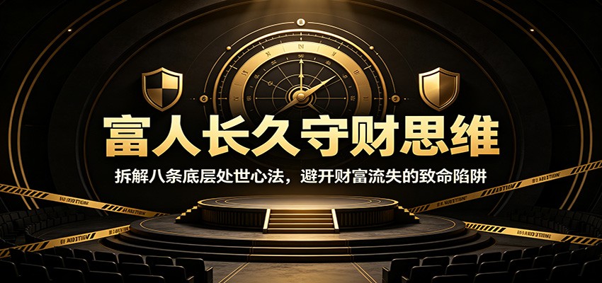 富人长久守财思维：拆解八条底层处世心法，避开财富流失的致命陷阱-小二项目网