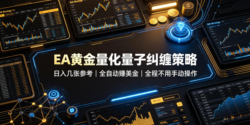 EA黄金量化量子纠缠策略，日入几张，全自动賺美金，全程不用手动操作！【揭秘】-小二项目网