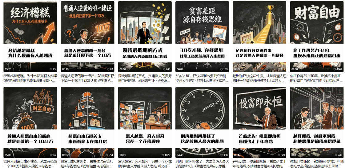 图片[2]-【AI书单】财富书籍图文解读玩法，一键直出，几十条视频，跑出1000单，全流程拆解，新手也可以上手-小二项目网