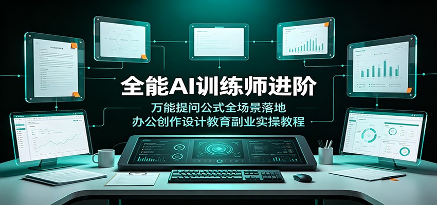 全能AI训练师进阶：万能提问公式全场景落地，办公创作设计教育副业实操教程-小二项目网