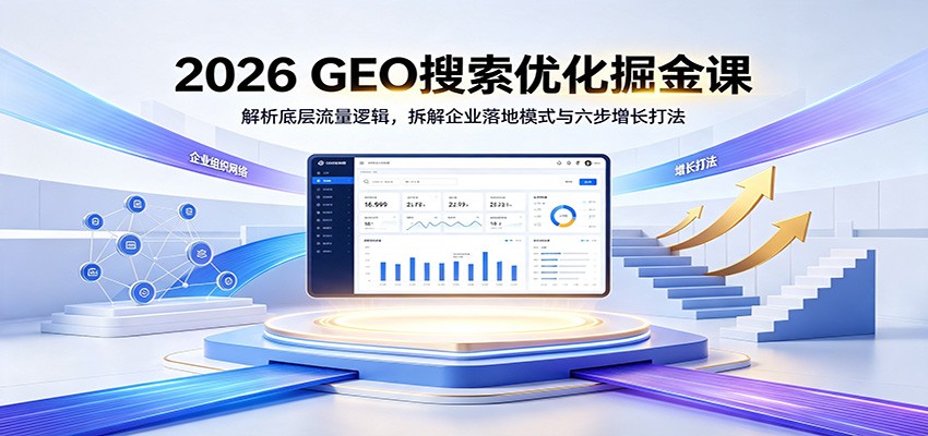 2026 GEO搜索优化掘金课：解析底层流量逻辑，拆解企业落地模式与六步增长打法-小二项目网