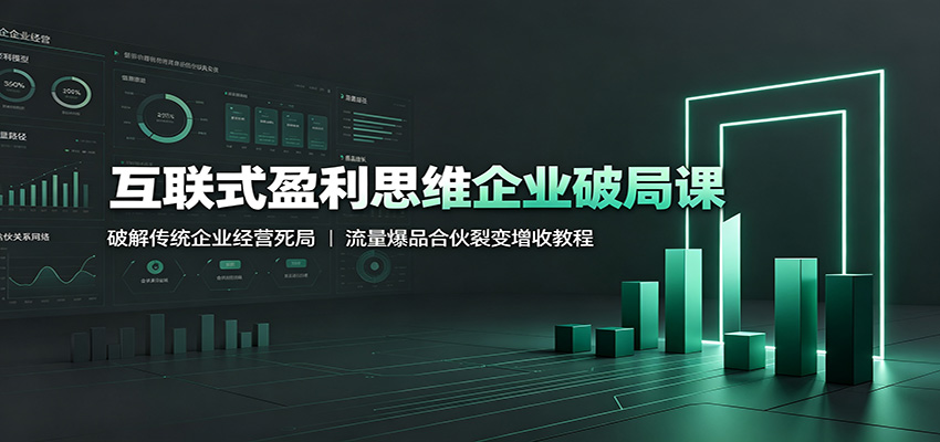 互联式盈利思维企业破局课：破解传统企业经营死局，流量爆品合伙裂变增收教程-小二项目网
