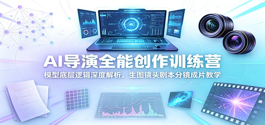 AI导演全能创作训练营：模型底层逻辑深度解析，生图镜头剧本分镜成片教学-小二项目网