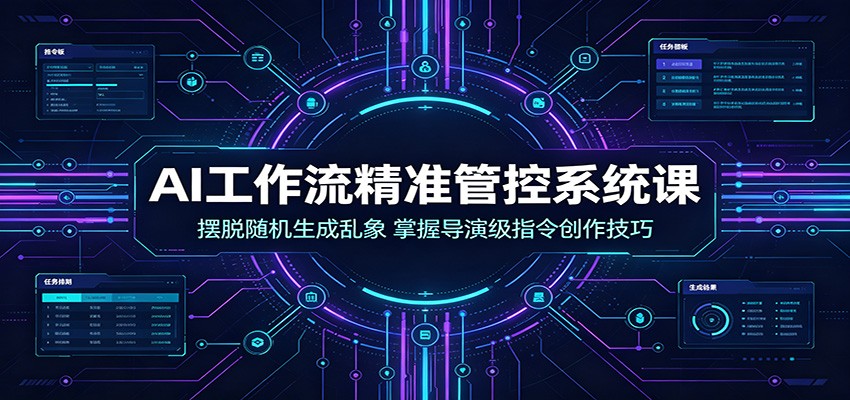 AI工作流精准管控系统课：摆脱随机生成乱象，掌握导演级指令创作技巧-小二项目网
