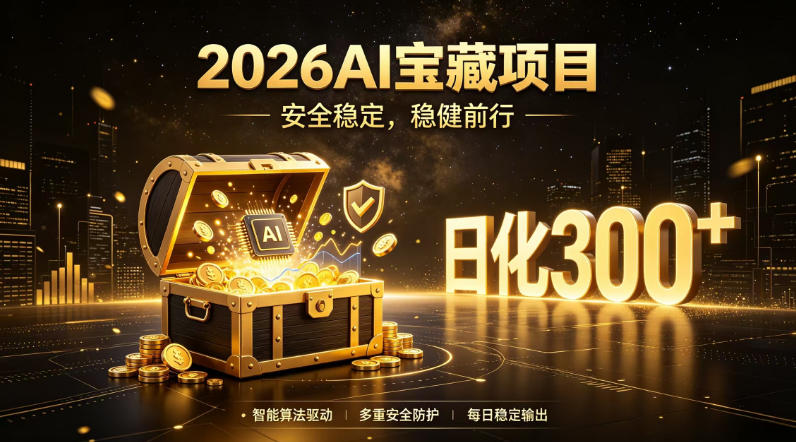 2026AI安全掘金项目，日化稳定300+，无需人为干预操作，当天见收益，操作简单【揭秘】-小二项目网