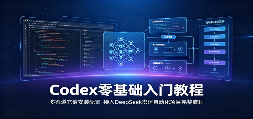 Codex零基础入门教程：多渠道充值安装配置，接入DeepSeek搭建自动化项目完整流程-小二项目网