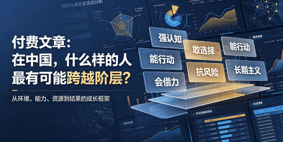 付费文章：在中国，什么样的人最有可能跨越阶层？-小二项目网