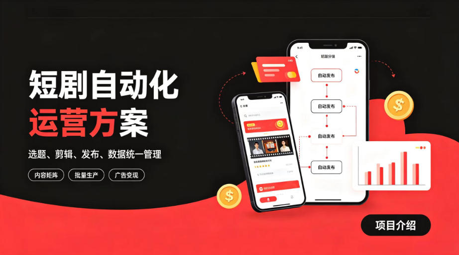 快手全自动短剧矩阵项目｜自动化分发，流量持续变现【揭秘】-小二项目网
