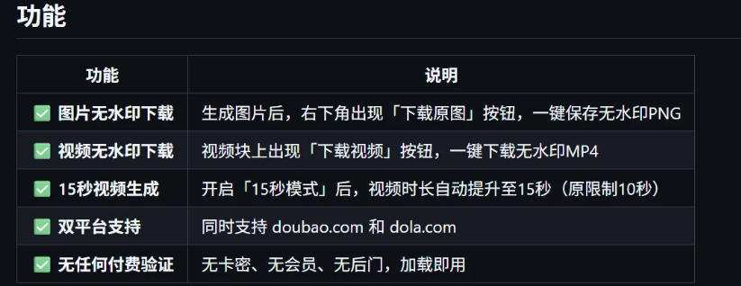 图片[3]-豆包生成15秒视频——浏览器插件，开源免费，纯净无验证，无需任何激活码-小二项目网