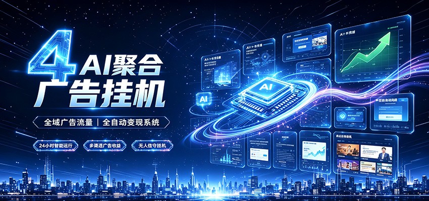 全域广告流量聚合，AI无人挂机稳赚佣金，打造长期稳定被动收入副业-小二项目网