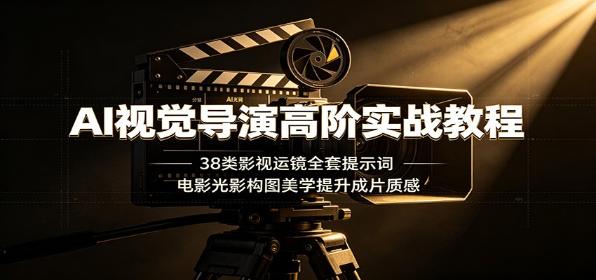AI视觉导演高阶实战教程：38类影视运镜全套提示词，电影光影构图美学提升成片质感-小二项目网