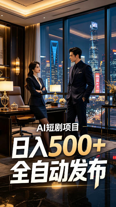 快手AI短剧自动发布，矩阵批量运营变现，轻资产副业项目，日入500+【揭秘】-小二项目网