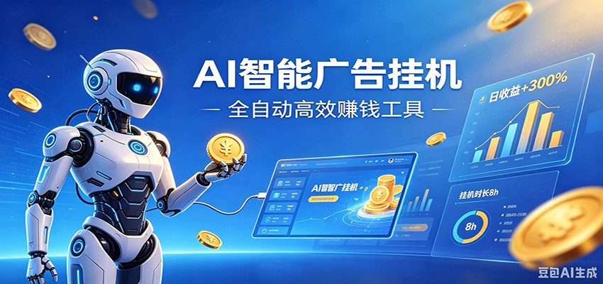 AI智能广告挂机，小白轻松上手，在家自动赚收益-小二项目网