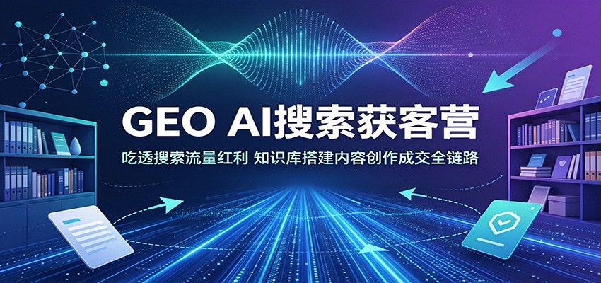 GEO AI搜索获客营：吃透搜索流量红利，知识库搭建内容创作成交全链路-小二项目网