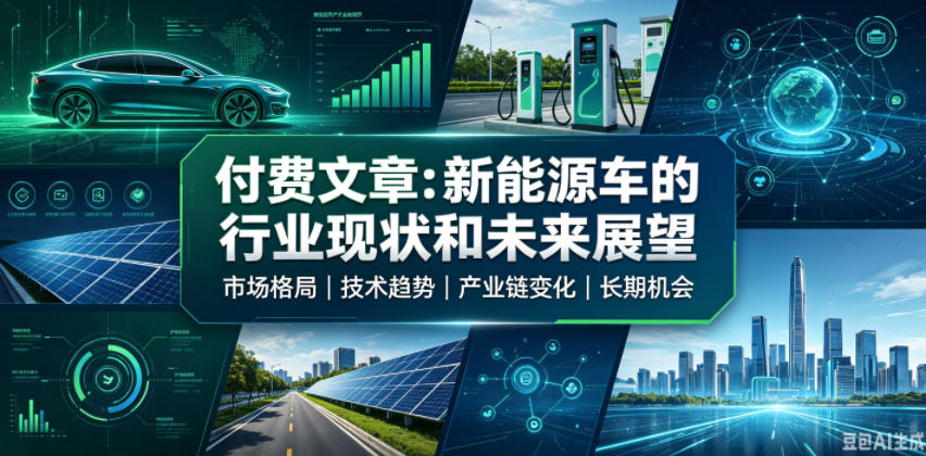 付费文章：新能原车的行业现状和未来展望-小二项目网