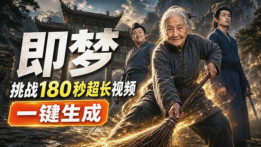 （20112期）即梦挑战180秒超长视频！一键生成3分钟电影？完整制作流程详细分享！-小二项目网