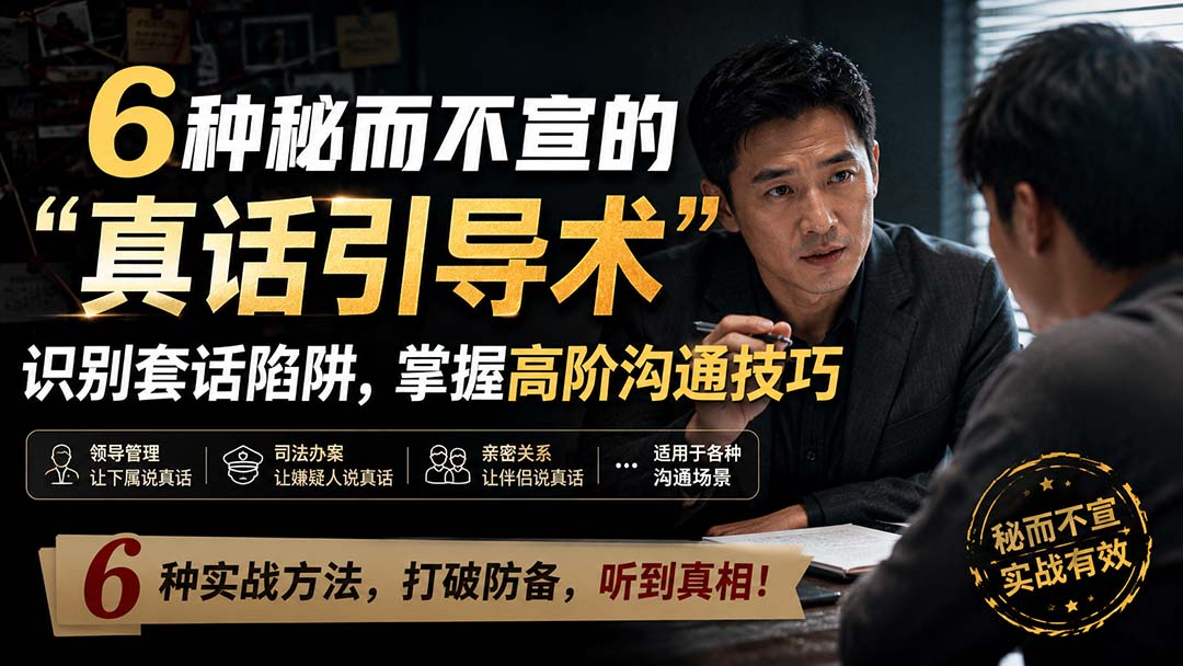 （20113期）付费文章：6种秘而不宣的“真话引导术”识别套话陷阱，掌握高阶沟通技巧-小二项目网