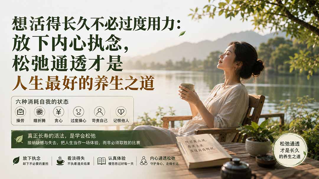 （20007期）付费文章：想活得长久不必过度用力：放下内心执念，松弛通透才是人生最好的养生之道-小二项目网