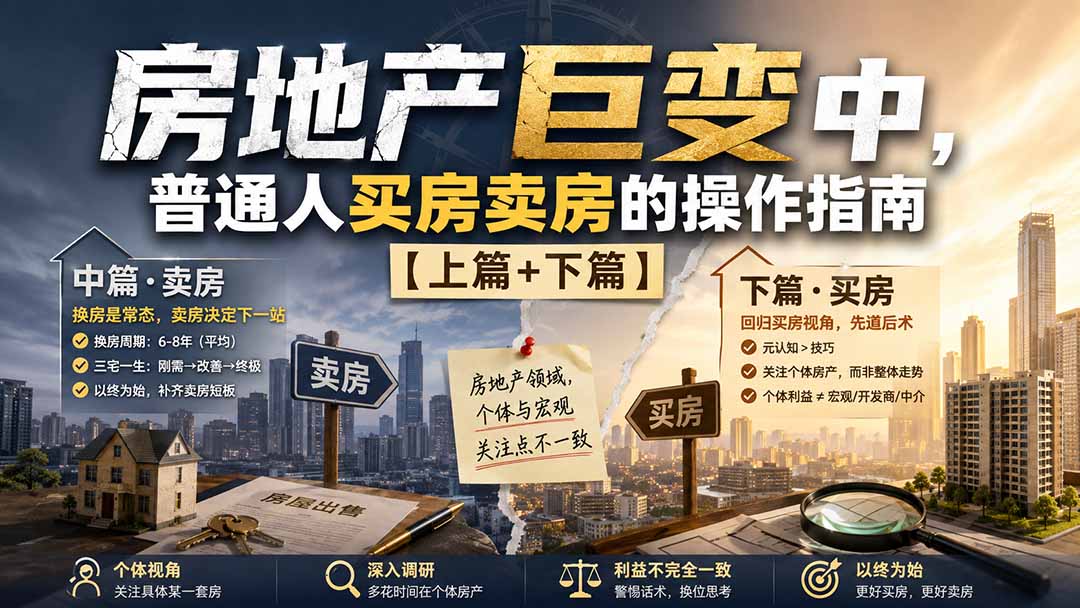 （20021期）付费文章：房地产巨变中，普通人买房卖房的操作指南【上篇+下篇】-小二项目网