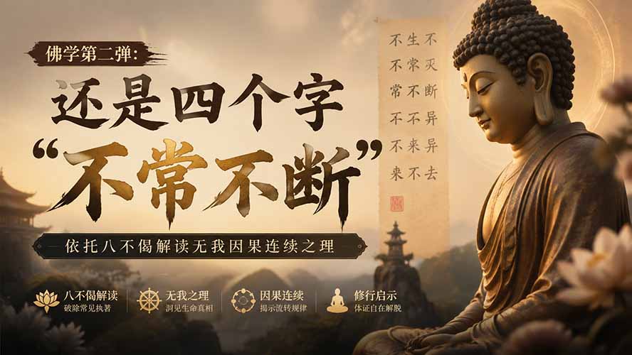 （19779期）付费文章：佛学第二弹：还是四个字“不常不断”依托八不偈解读无我因果连续之理-小二项目网