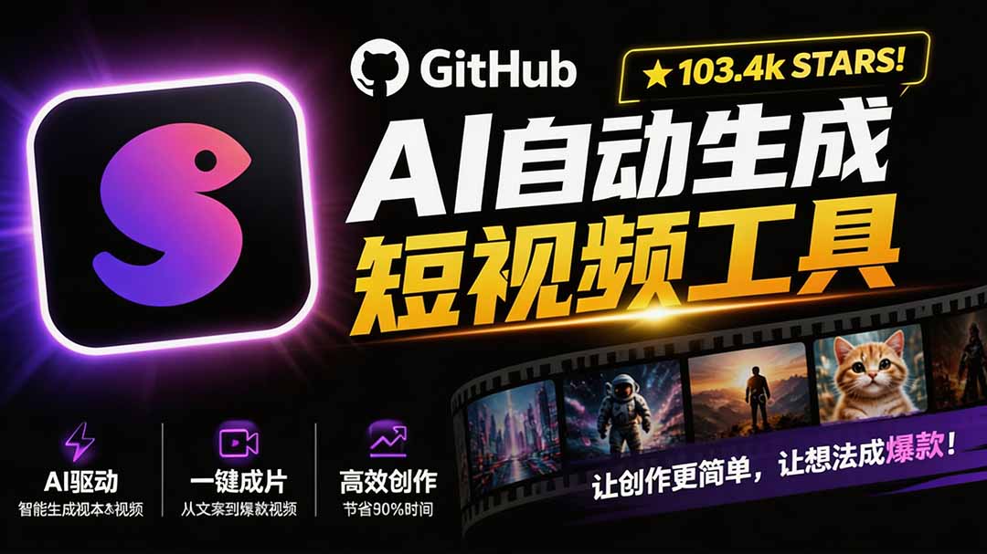 （19896期）Github上 103.4k stars 项目！AI自动生成短视频工具，输入主题即可生成文案配音字幕 MoneyPrinterTurbo-小二项目网