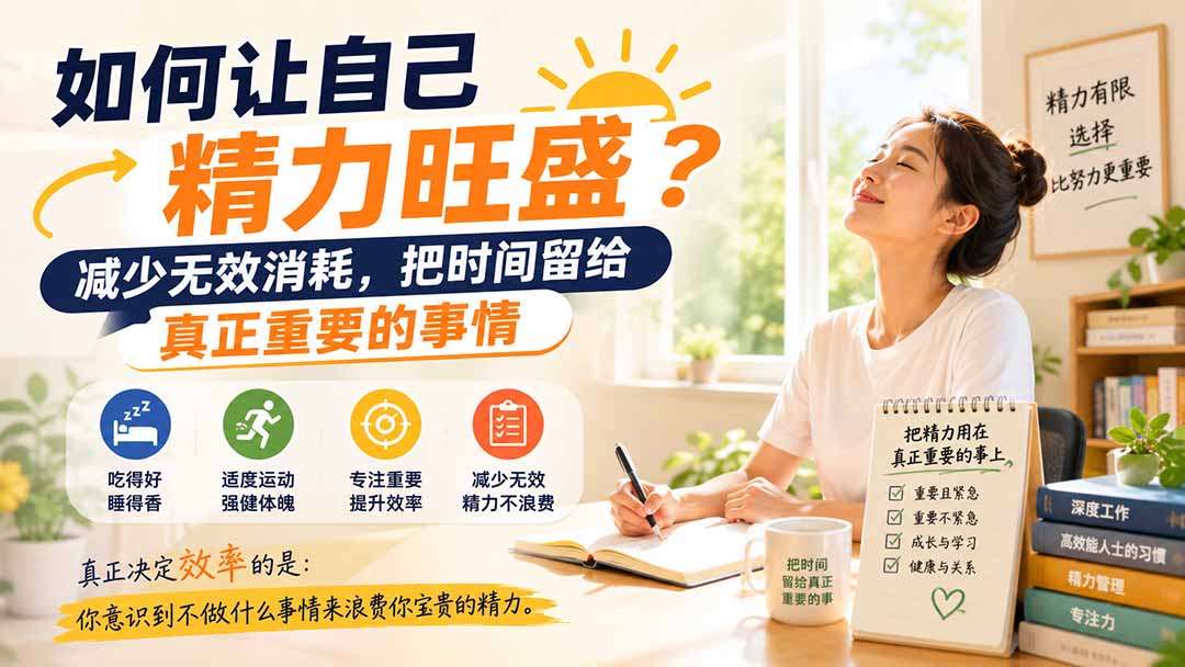 （20071期）付费文章：如何让自己精力旺盛？减少无效消耗，把时间留给真正重要的事情-小二项目网