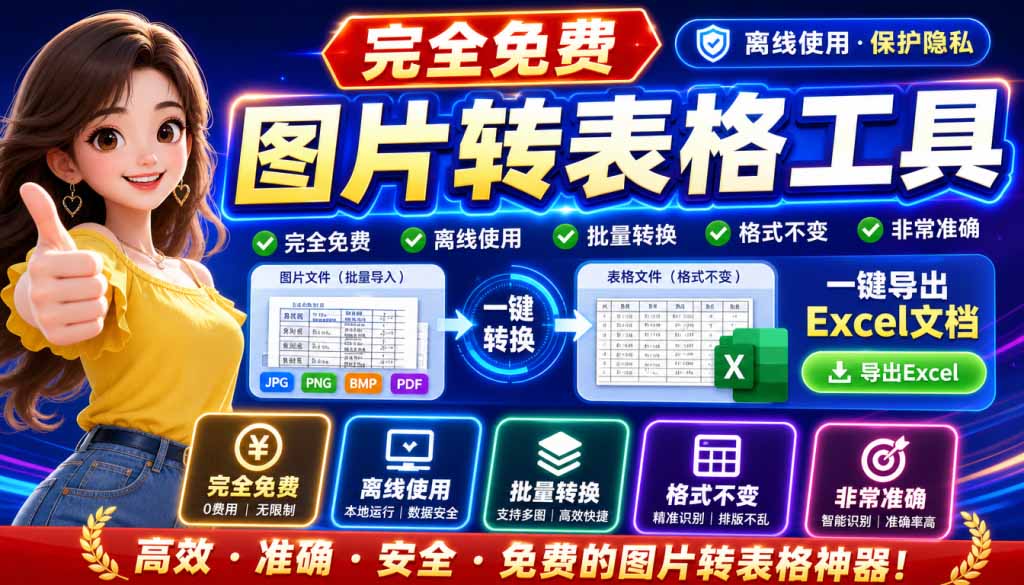 （19972期）图片表格识别提取工具，支持一键从图片中智能提取表格并导出Excel文件，可离线免网运行，FastTableOCR-小二项目网