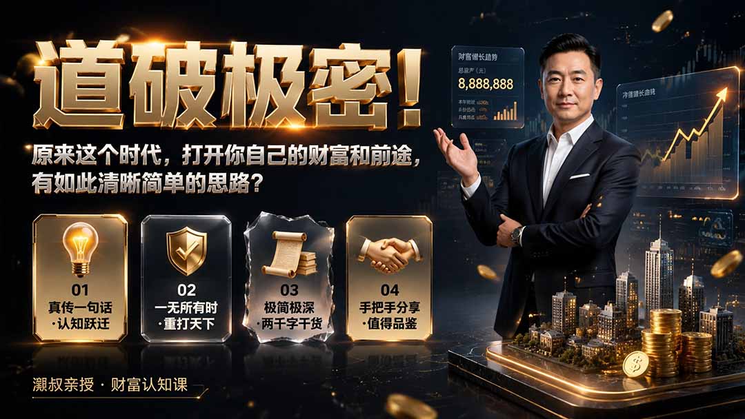 （19661期）付费文章：道破极密！原来这个时代，打开你自己的财富和前途，有如此清晰简单的思路？-小二项目网