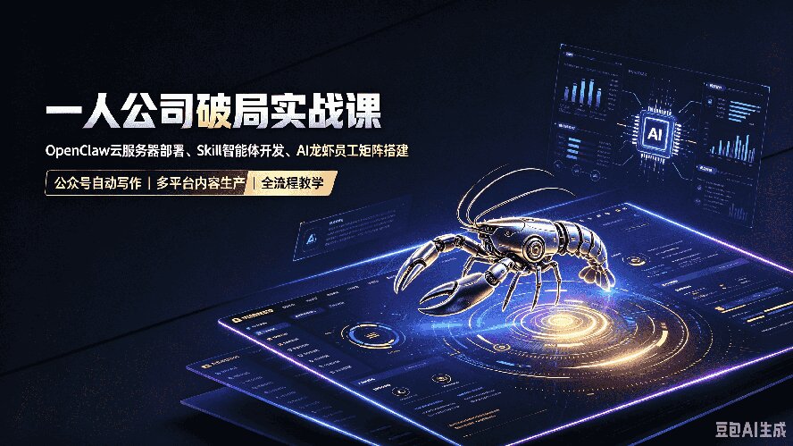（19995期）一人公司破局实战课｜OpenClaw云服务器部署、Skill智能体开发、AI龙虾员工矩阵搭建，公众号自动写作与多平台内容…-小二项目网
