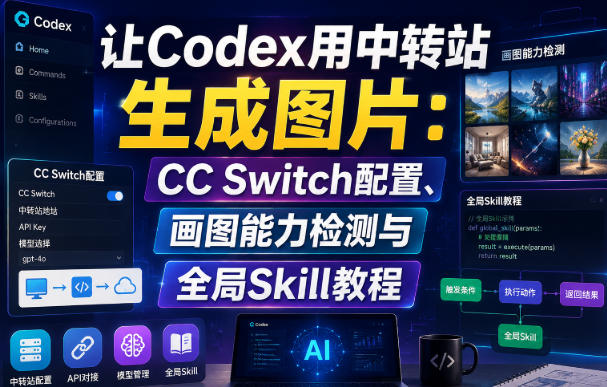 让Codex用中转站生成图片：CC Switch配置、画图能力检测与全局Skill教程-小二项目网