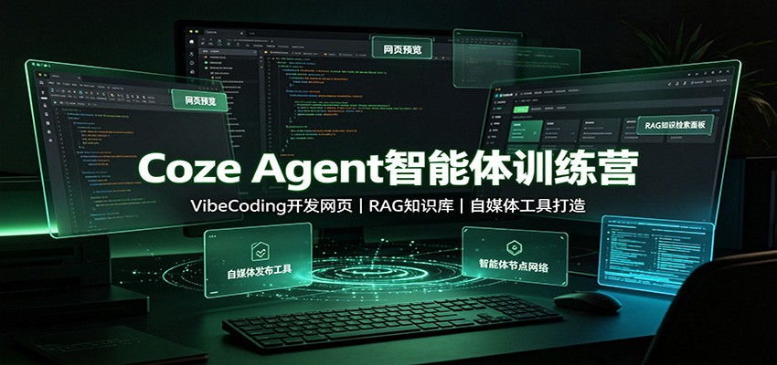 Coze Agent智能体训练营：VibeCoding开发网页，RAG知识库，自媒体工具打造-小二项目网