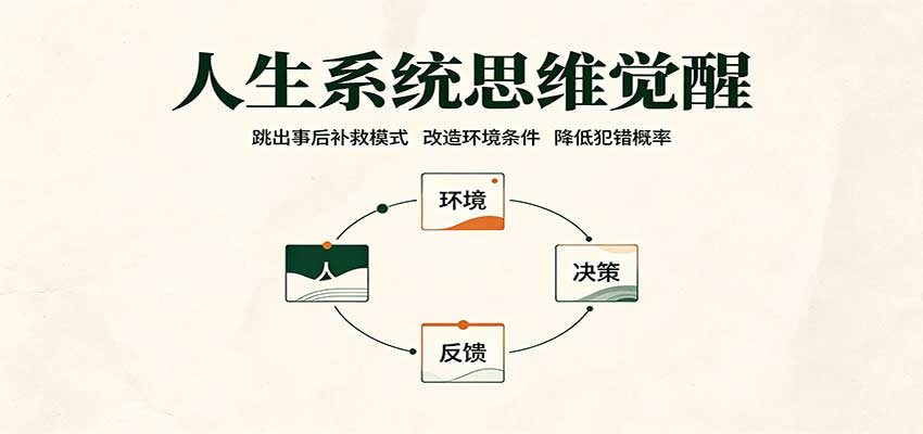 人生系统思维觉醒：跳出事后补救模式，改造环境条件，降低犯错概率-小二项目网