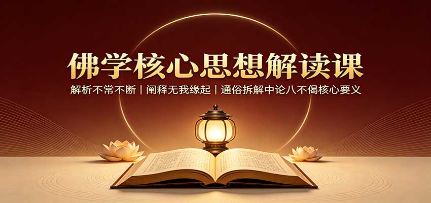 佛学核心思想解读课：解析不常不断，阐释无我缘起，通俗拆解中论八不偈核心要义-小二项目网