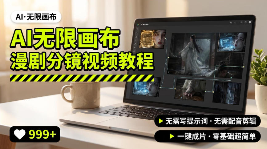 AI无限画布制作爆款漫剧分镜视频搭建教程，无需写脚本，无需制作音频，一键制作超简单-小二项目网