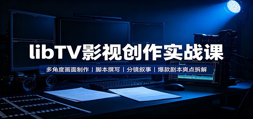 libTV影视创作实战课：多角度画面制作，脚本撰写，分镜叙事，爆款剧本爽点拆解-小二项目网