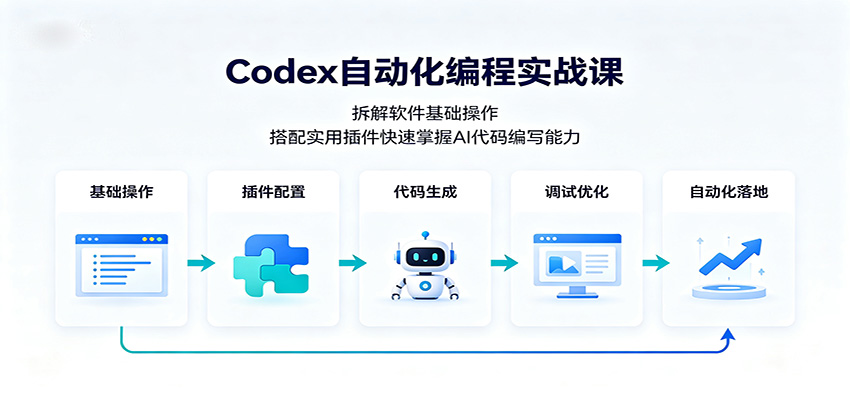 Codex自动化编程实战课：拆解软件基础操作，搭配实用插件快速掌握AI代码编写能力-小二项目网