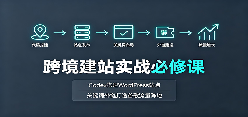 跨境建站实战必修课：Codex搭建WordPress站点，关键词外链打造谷歌流量阵地-小二项目网