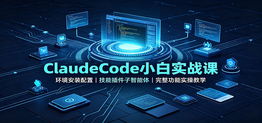 ClaudeCode小白实战课：环境安装配置，技能插件子智能体，完整功能实操教学-小二项目网